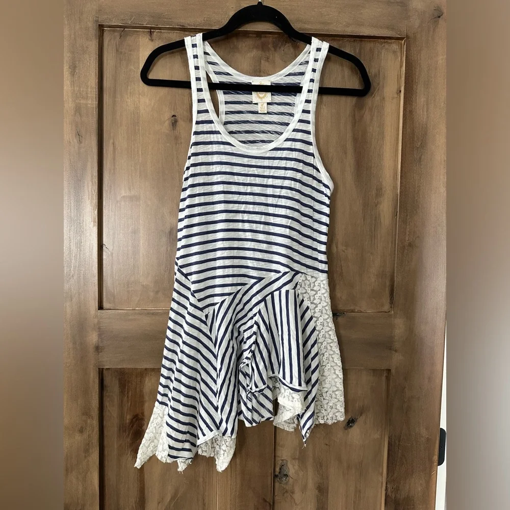 Rio Rae Anthropologie asymmetrical stripe tunic - Picture 1 of 4